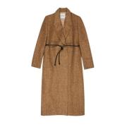 Oversized Cross-Style Woman Coat The New Society , Brown , Dames