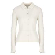 Kasjmier Vest met Kraag en Knopen Vanisé , White , Dames