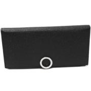 Pre-owned Leather wallets Bvlgari Vintage , Black , Dames