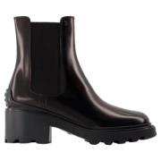 Leather boots Tod's , Black , Dames