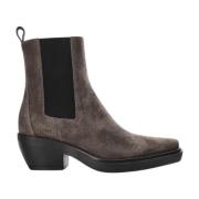 Suede Chelsea Texano Laarzen Off-Black Copenhagen Studios , Brown , Da...