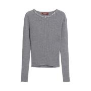 Zuivere Wol Trui Max Mara Studio , Gray , Dames