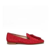 Rode Moirè Loafer Schoenen Prosperine , Red , Dames