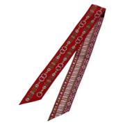 Pre-owned Canvas scarves Hermès Vintage , Red , Dames