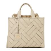 Gevlochten leren tas Kazar , Beige , Dames