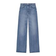 Stretch Denim Andi Jeans Ganni , Blue , Dames