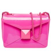 Pre-owned Leather shoulder-bags Valentino Vintage , Pink , Dames