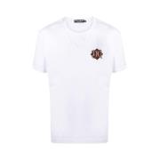 Wit Logo T-Shirt Dolce & Gabbana , White , Heren