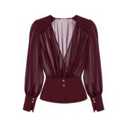 Chic Blouse Elisabetta Franchi , Red , Dames