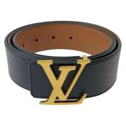 Pre-owned Leather belts Louis Vuitton Vintage , Black , Dames