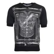 Grafisch Print T-Shirt Dolce & Gabbana , Black , Heren