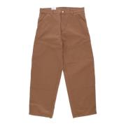 Wijde Zwarte Jeans met Gereedschapszakken Carhartt Wip , Brown , Heren