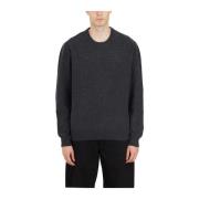 Wollen Crewneck Trui Lemaire , Gray , Heren