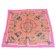 Pre-owned Canvas scarves Hermès Vintage , Pink , Dames