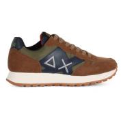 Leren en stoffen sneakers Jaki Bicolor Sun68 , Brown , Heren