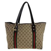 Pre-owned Canvas gucci-bags Gucci Vintage , Beige , Dames