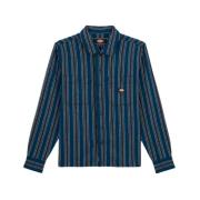 Blauw Gestreept Shirt van Wolmix Dickies , Blue , Heren