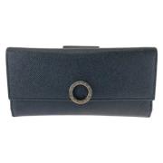 Pre-owned Leather wallets Bvlgari Vintage , Black , Heren