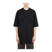 Jumbo Korte Mouw T-shirt Rick Owens , Black , Heren