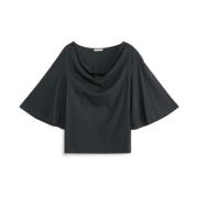 Oversized Zwarte T-Shirt Bryar Stijl By Herenne Birger , Black , Dames