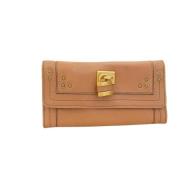 Pre-owned Leather wallets Chloé Pre-owned , Brown , Dames