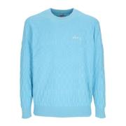 Lichtblauwe Crewneck Sweater Lichtgewicht Katoen Obey , Blue , Heren