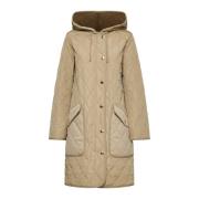 Diamant Quilted Beige Jas Burberry , Beige , Dames