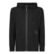 Katoenen sweatshirt met rits, capuchon en zakken C.p. Company , Black ...