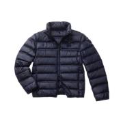 Winterjas met Capuchon en Rits Blauer , Blue , Heren