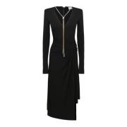 Elegante Zwarte Midi Jurk Elisabetta Franchi , Black , Dames