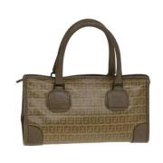 Pre-owned Coated canvas handbags Fendi Vintage , Beige , Dames