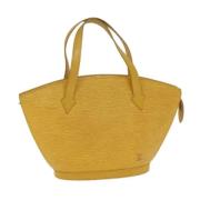 Pre-owned Leather handbags Louis Vuitton Vintage , Yellow , Dames