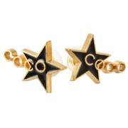 Pre-owned Metal earrings Chanel Vintage , Black , Dames