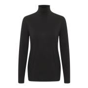 Rollneck Top & T-Shirt Zwart Saint Tropez , Black , Dames