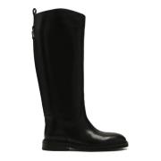 Zwarte laarzen met platte zool Kazar , Black , Dames