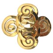 Pre-owned Metal brooches Chanel Vintage , Yellow , Dames