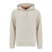 Hoodie met logopatch Boss , Beige , Heren