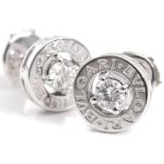 Pre-owned Metal earrings Bvlgari Vintage , White , Dames