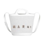 Witte Tropicalia Mini Bucket Tas Marni , White , Dames