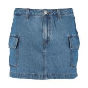 Mini Cargo Rok in Renge Stijl Levi's , Blue , Dames