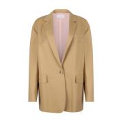 Licht Beige Oversized Blazer Max Mara , Yellow , Dames