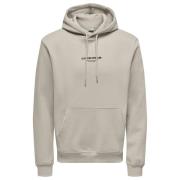 Samengestelde Hoodie Sweat Zilveren Voering Only & Sons , Beige , Here...