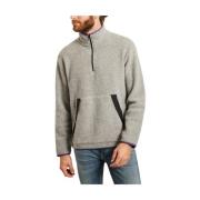 Fleece Trui Closed , Gray , Heren