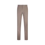 Slim Fit Grijze Katoenen Broek Ermenegildo Zegna , Gray , Heren