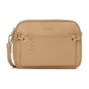 Beige leren riem handtas Kazar , Beige , Dames