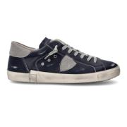 Blauwe Vintage Street Sneakers Philippe Model , Blue , Heren