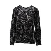 Top met Ronde Hals K-Design , Black , Dames