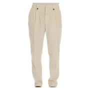 Wijde Corduroy Broek Eleventy , Beige , Heren