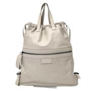 Pre-owned Leather backpacks Bottega Veneta Vintage , White , Dames