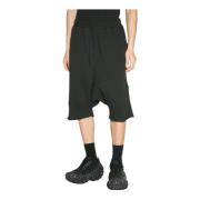 Katoen Fleece Drop Shorts Entire Studios , Black , Heren